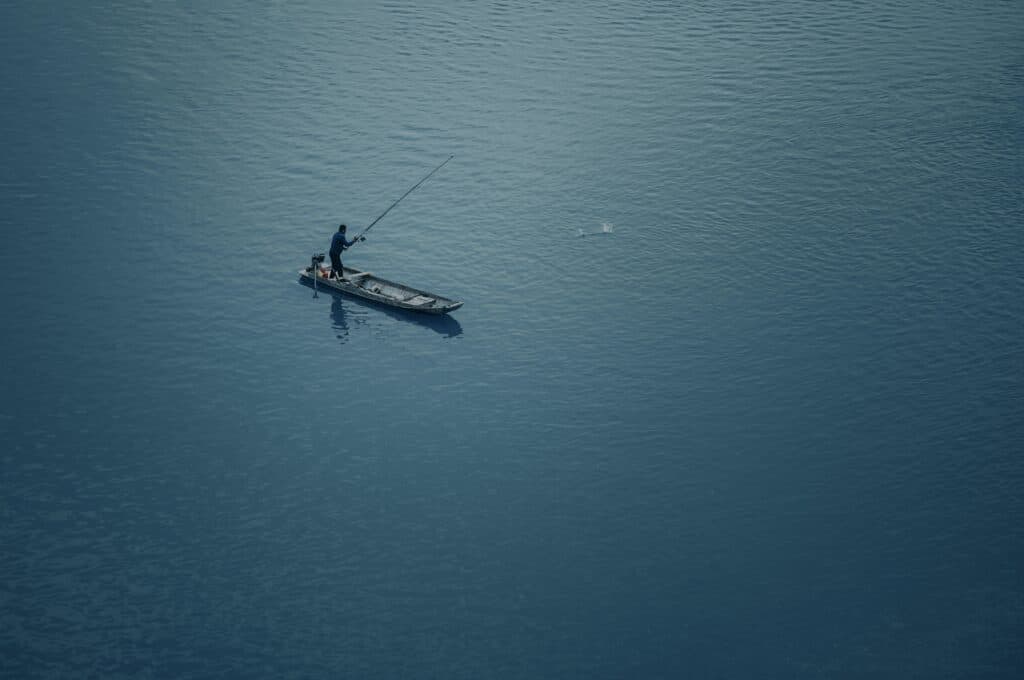 canoe fishing with motor